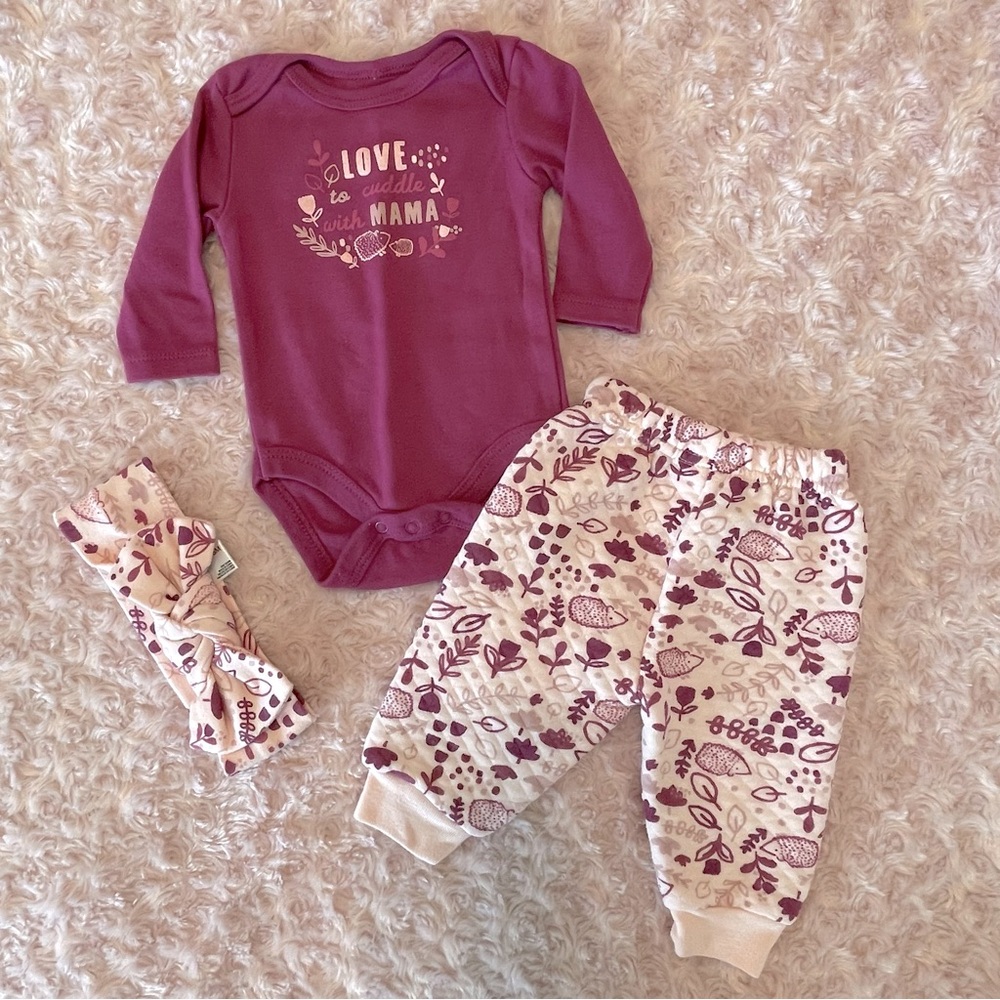 Chick Pea Baby Girl Outfit with Headband